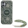 Guess GUHMP16SHCPOFPA iPhone 16 6.1 zielony/green hardcase IML Flowers Allover Electro With Pearl Strap MagSafe
